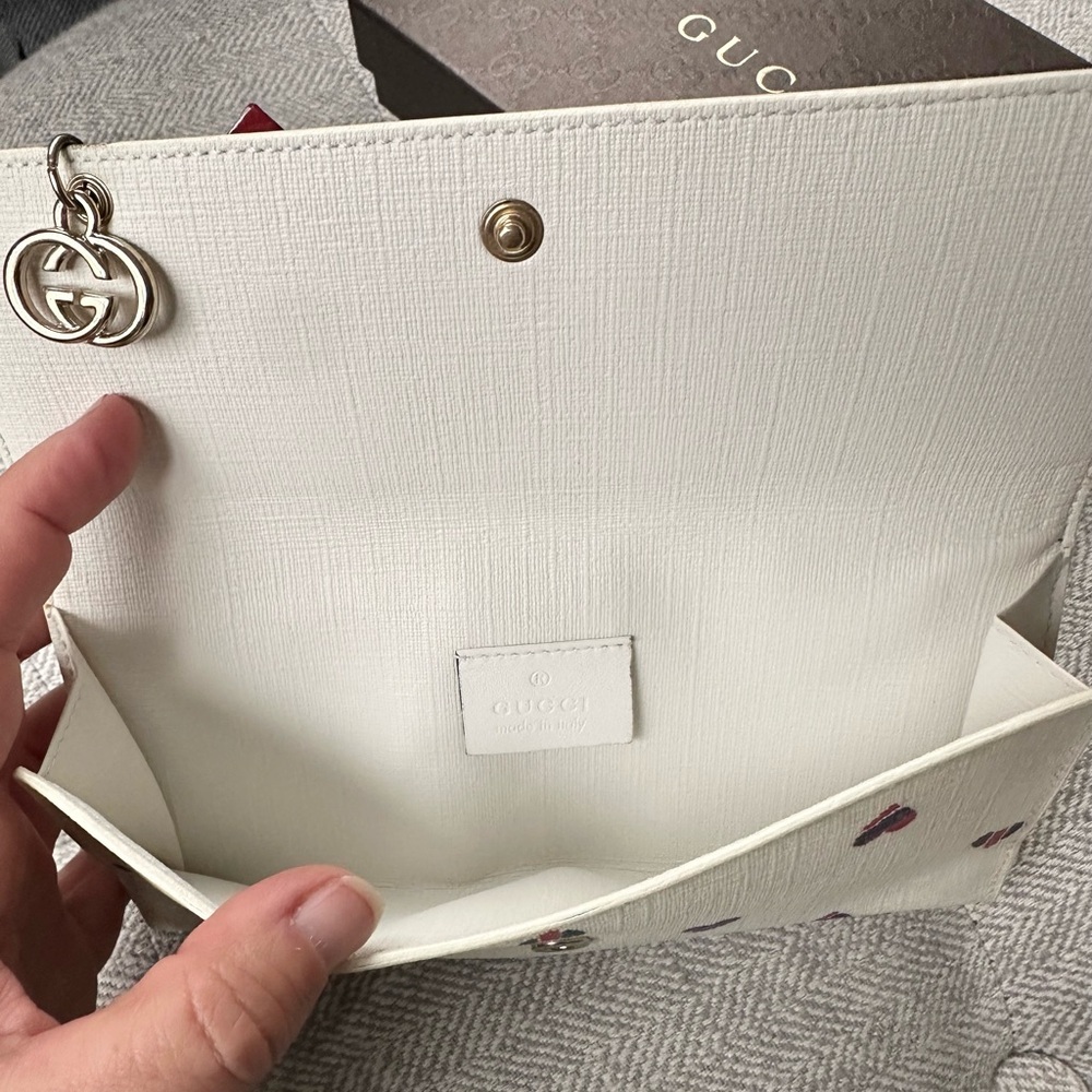 Gucci Interlocking GG Logo Leather Hearts Canvas Long Wallet w/ Box – Limited Ed - Picture 15 of 16